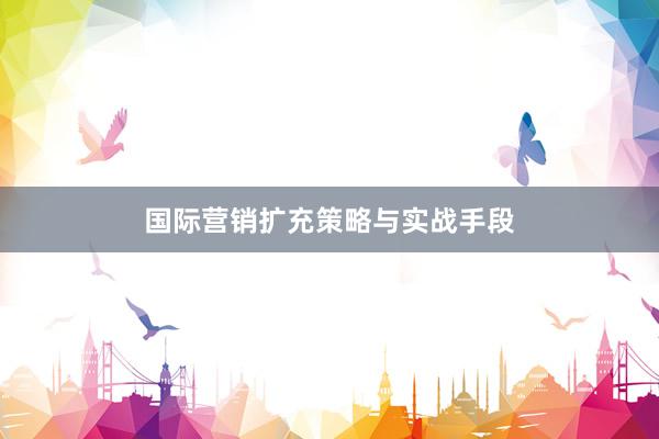 国际营销扩充策略与实战手段